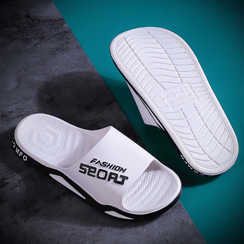 Summer Korean Style Slippers Men's Personality Trend Outer Wear Home Bathroom Non-slip Thick Bottom Wear-resistant Men's Sandals and Slippers