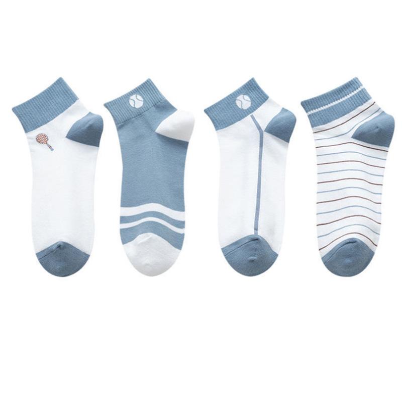 Socks Men's Socks Cotton Pure Summer Thin Breathable Deodorant Sports Mid-tube Socks Ins Tide Short Summer