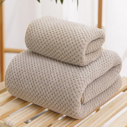 Large Size Towels Bath Towels Pure Cotton Strong Water Absorption No Lint No Fading Bath Quick-drying Household Towels Skin-friendly and Soft