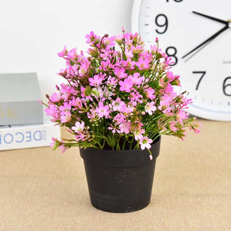 Fake Flowers  Decoration Ornaments Artificial Flowers Plastic Potted Plants Small Bonsai Living Room Interior Coffee Table Desktop Wine Cabinet