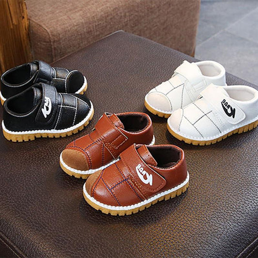 Kids Shoes Platform Shoes Buckle Mary Janes Boys Shoes Baby Children Leather Shoes Black