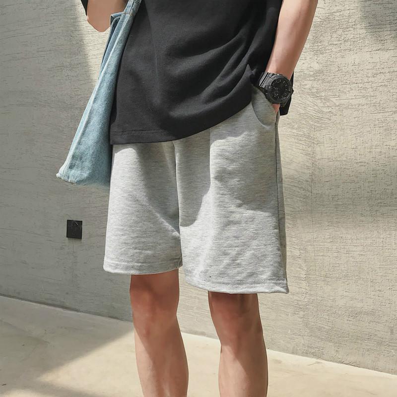 Summer Solid Color Pants Men's Loose and Versatile Trend Casual Men's Sports Five-point Shorts for Outer Wear