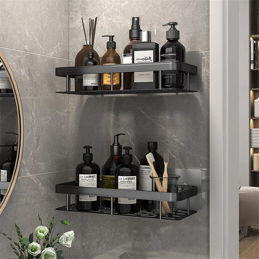 Bathroom Shelves No-drill Corner Shelf Shower Storage Rack Holder Toilet Organizer Bathroom Accessories Suction Cup Wall Rack Toilet Rack