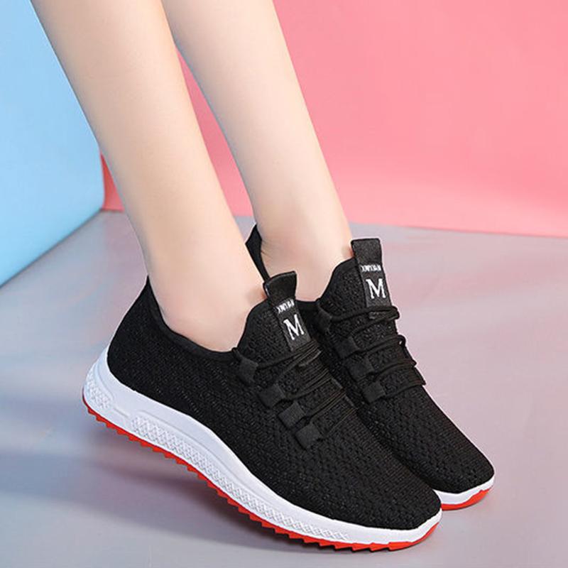 Mesh Sports Shoes Women's Spring, Summer and Autumn Breathable Net Shoes Casual Shoes Lightweight Soft Bottom Non-slip Running Shoes