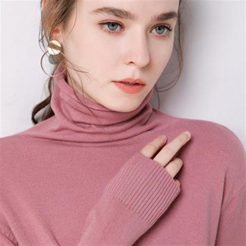 Women's Turtleneck Cashmere Sweater Warm knited Jumpers Ladies Pullover Women's slim sofa Sweaters  Turtleneck Autumn Winter