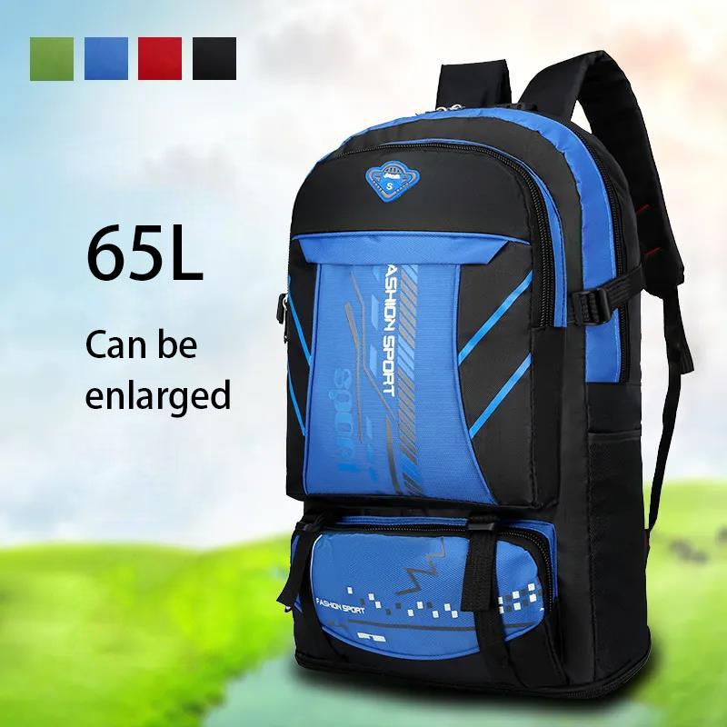 [Expandable] 65-liter Large-capacity Backpack Sports Outdoor Travel Backpack Men and Women Trekking Bag Luggage Bag