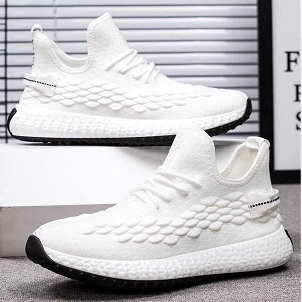 Men Sneakers Fly Woven Breathable Shoes  Casual Sports Shoes Lightweight Running Shoes