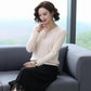 Soft Fabric Buttoned V-neck Long-sleeved Sweater Women's Slim Knit Sweater Women's Comfortable Solid Color Bottoming Shirt