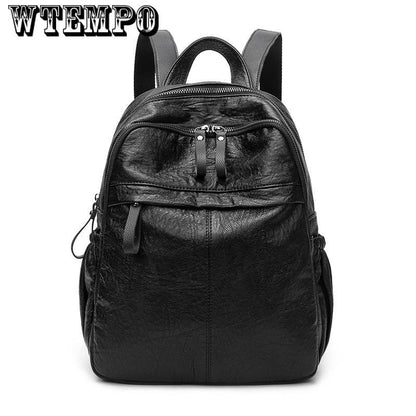 Leather Shoulder Bag Cowhide Large-capacity Trend Wild Travel Simple Casual Backpack