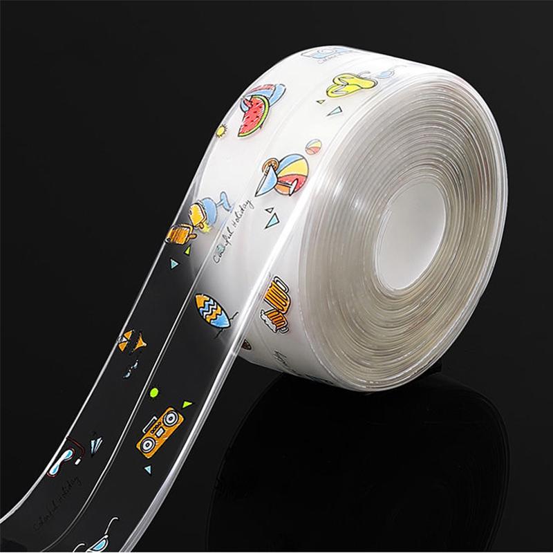 Kitchen Sink Waterproof Sticker Anti-mold Waterproof Tape Bathroom Countertop Toilet Gap Self-adhesive Seam Stickers