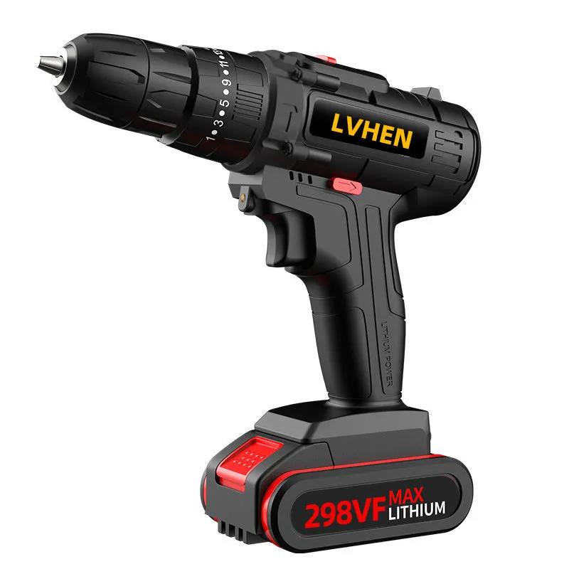 208Vf Two-speed Cordless Electric Drill Electric Screwdriver with Rechargeable Motor