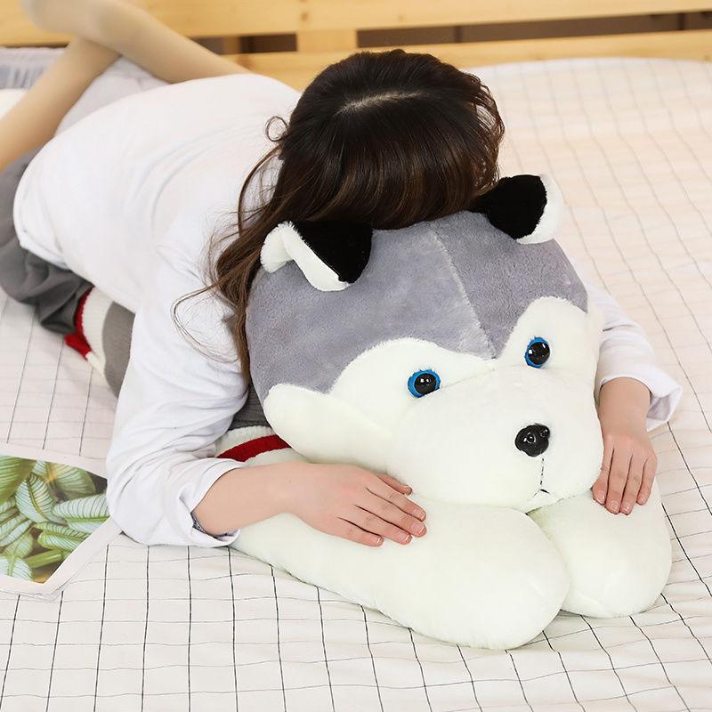 Husky Big Plush Pillow Dog Sleeping Pillow Learning Work Bed Pillow