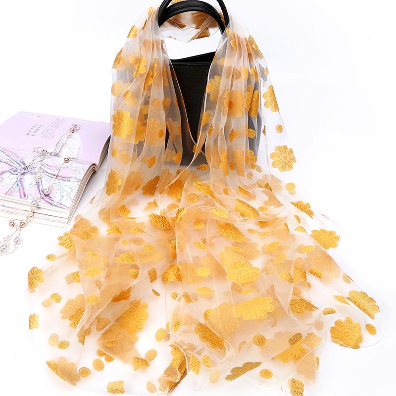 Scarf Women Fashion Flowers Scarves Elegant Lady's Beach Cove Up Winter Scarf for Women Shawl