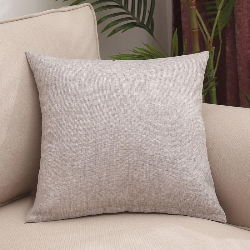 Solid Color Throw Pillow Car Sofa Cushion Flannel Cushion Bedside Backrest Square Pillow Cushion