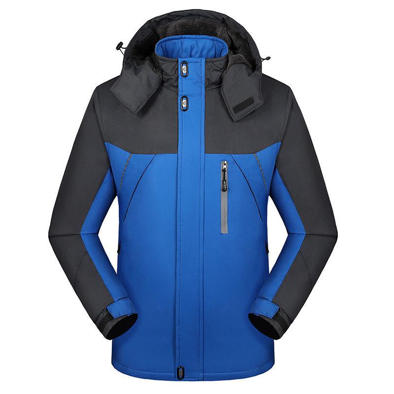 Autumn and Winter Outdoor Sports Men's and Women's Jackets Waterproof and Cold-proof Sunscreen Sports Plus Velvet Jacket Windbreaker