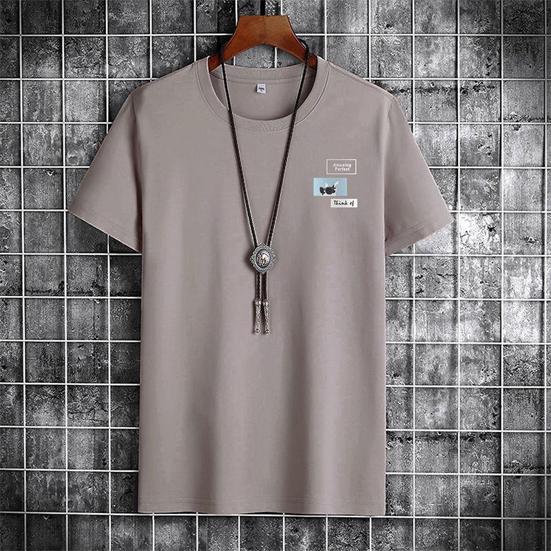 Pure Cotton Short-sleeved T-shirt Men's Summer Trend Half-sleeved Student Clothes Men's T-shirt Bottoming Shirt Tide Brand