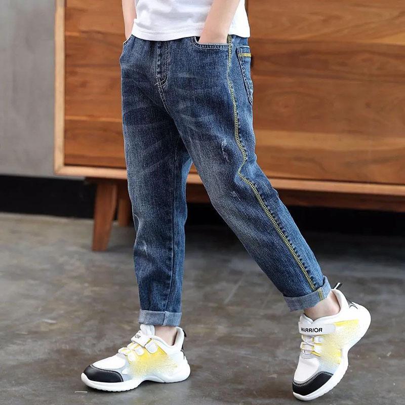 Boys' Denim Trousers Children's Clothing Jeans Spring and Autumn Clothing Boys Korean Casual Pants and Leggings