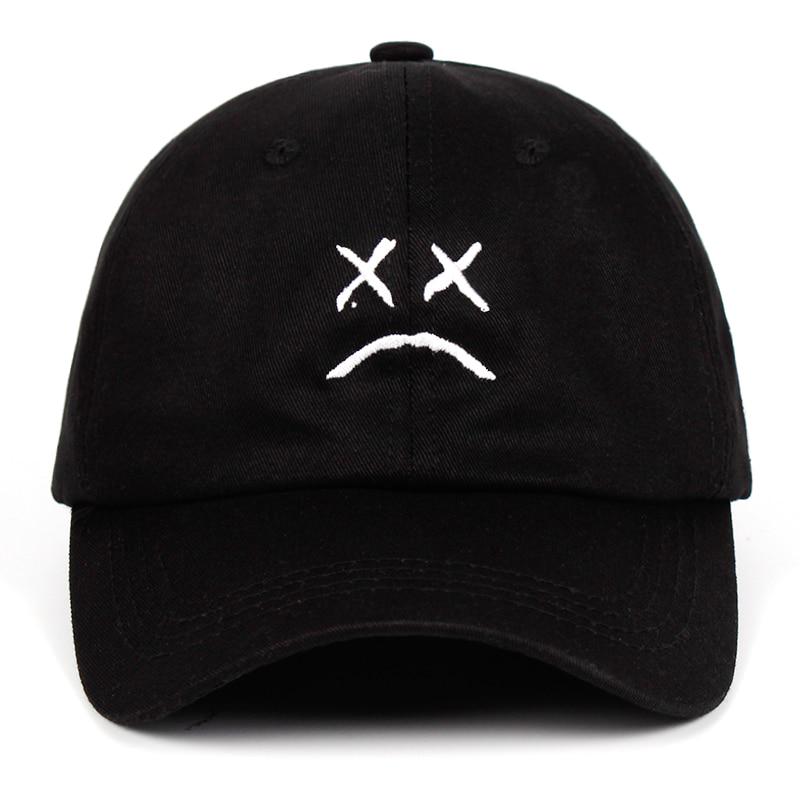 WTEMPO Wtempo Wtempolil Peep Sad Face Dad Hat Embroidery 100 %Cotton Baseball Cap Hat Xxxtentacion H