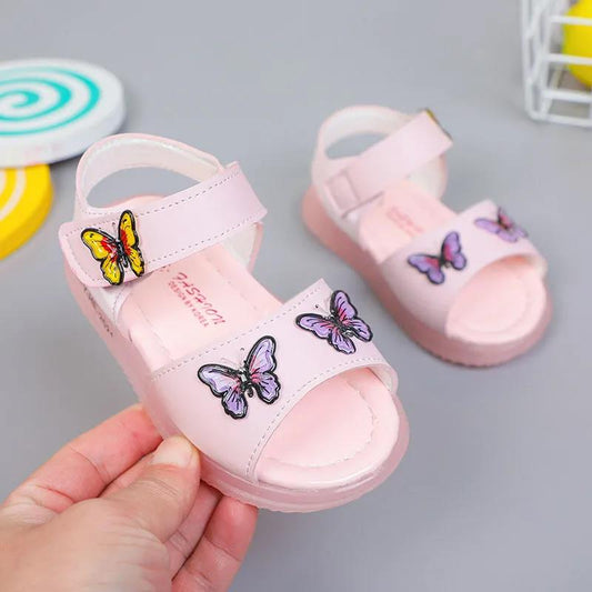 Girls' Sandals In Summer Little Princess Sandals Baby Shoes Little Girl Children's Soft Sole Non Slip Casual Sandals