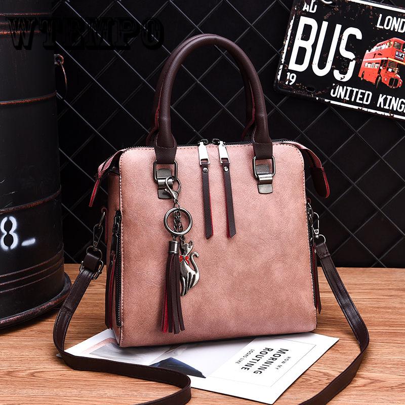 Leather Handbags Women Tassel Crossbody Shoulder Bags Tote Women Fashion Bag