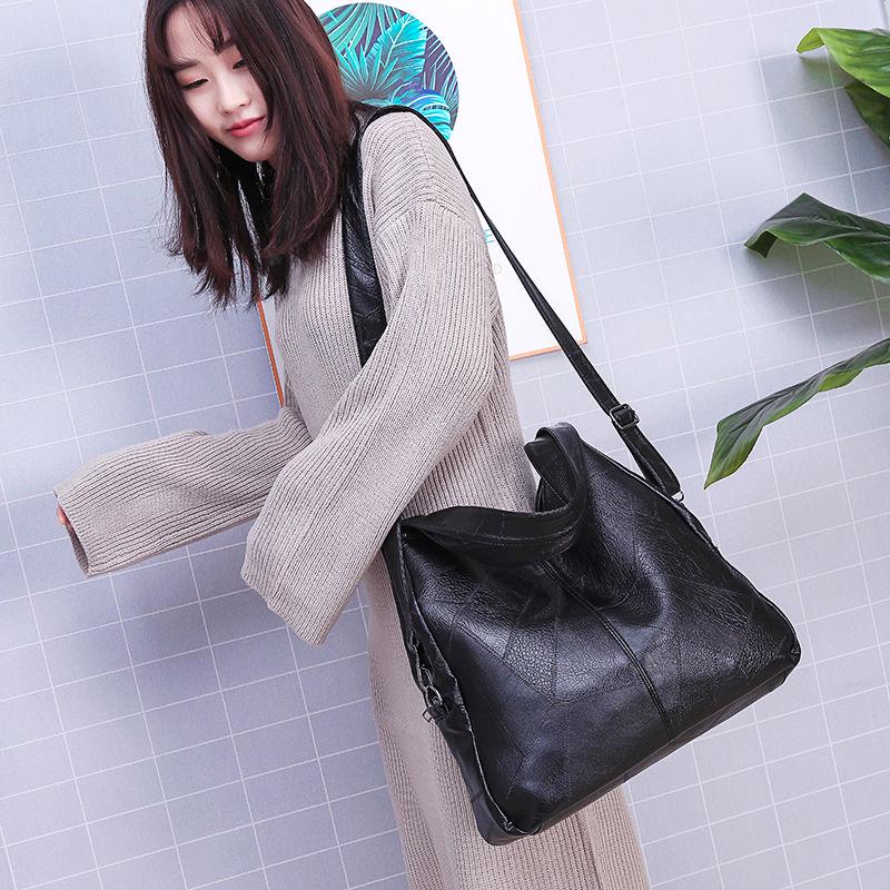 European and American style Shoulder Handbag Trendy wild Woman bag Leather bag Big capacity