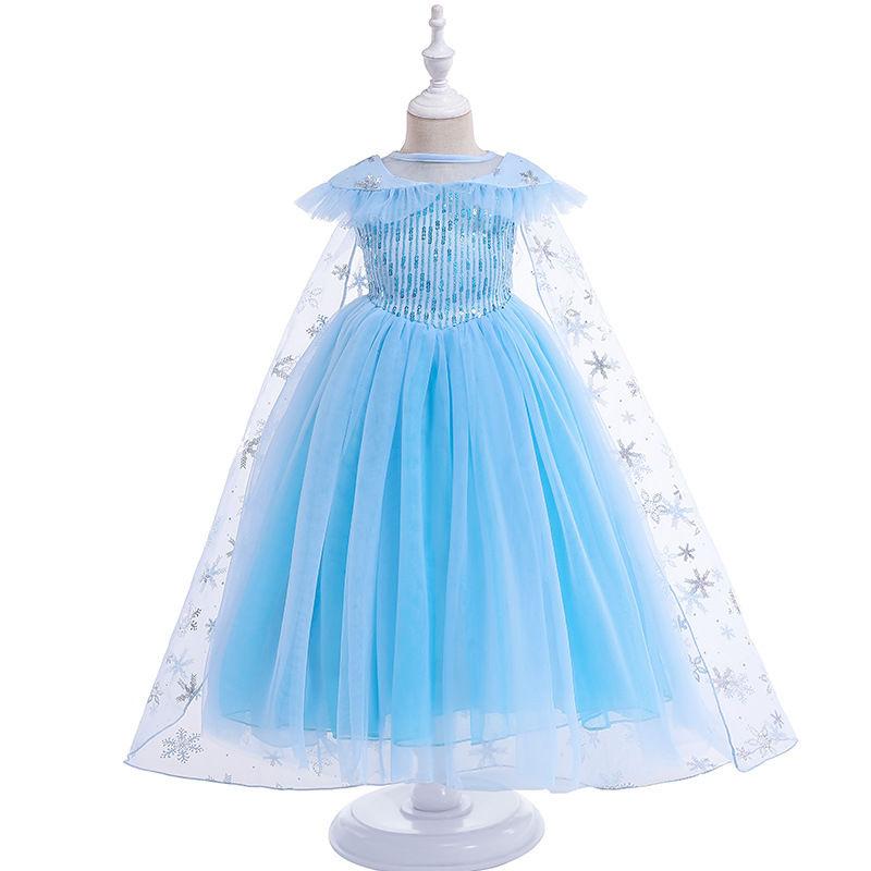 Princess Dress Girls Halloween Party Elsa Dresses Kids Dress Up Children Girls Cosplay Costume Kids Girl Prom Party Clothing