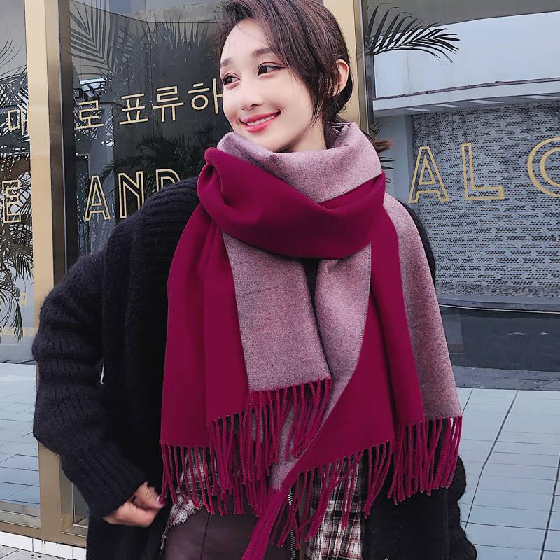 Women Scarf Thicken Warm Shawls and Wraps Lady Long Cashmere Pashmina Scarves