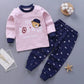 Children's Cotton Home Pajamas Set Spring and Autumn Clothes Pajamas Girls Boys Baby Breathable Comfortable Soft Suit