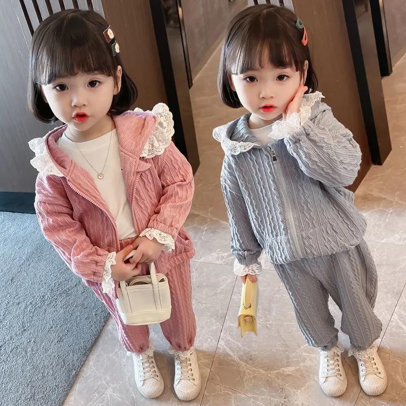 Girls' Sports Suits Spring and Autumn Clothes Children's Casual Suits Baby Girls Korean Two-piece Sets