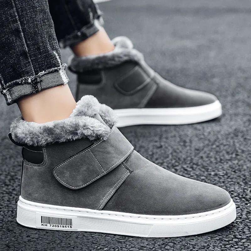 Men's Winter New Style Plus Velvet Warm Snow Boots High-top Thick Cotton Boots Waterproof Martin Boots