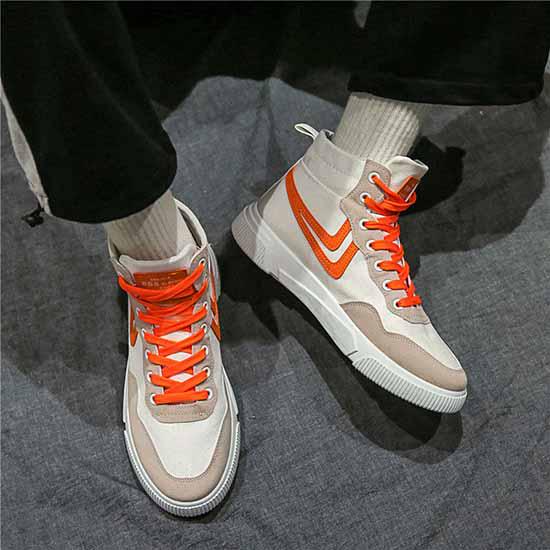 Plus Size 39-44 Summer Men High-top Canvas Sneakers Breathable Basketball Shoes Non-slip Running Shoes Outdoor Travel Shoes