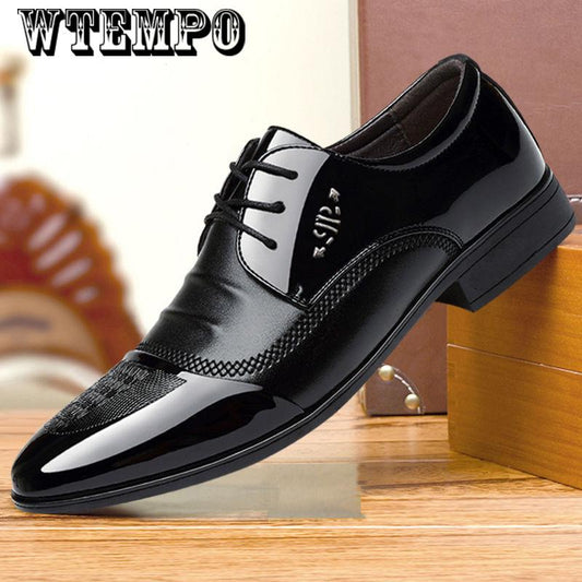 Lace-up Point Shoes Shoes Men's Leather Shoes Spring and Winter British Business Shoes Casual