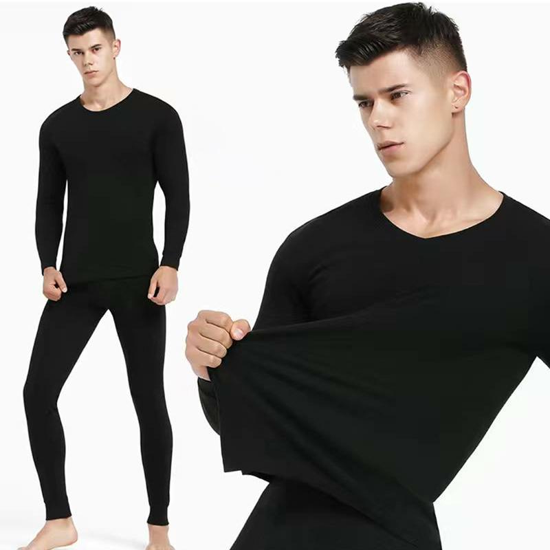 Men Winter Thermal Underwear Male Autumn Clothes Tight Suit Thicken Windproof Comfortable Soft Lining Long Sleeve High Elasticity Wearable Versatile