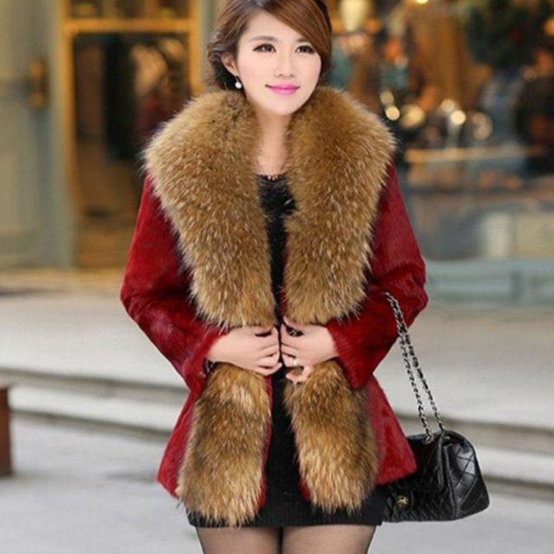 Winter Fur Coat Ladies Short Faux Mink Coat Slim Warm Plus Size Faux Fur Coat Windproof Luxury  Fluffy Coat