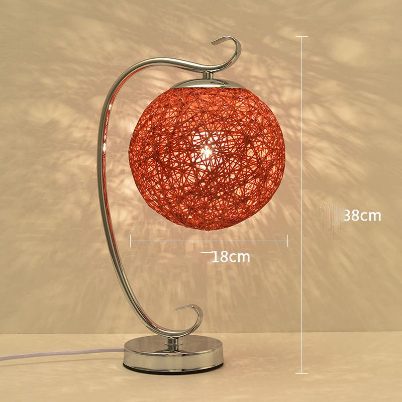 Ball Chandelier Creative Warm Table Lamp Bedroom Bedside Lamp Simple Modern Bedroom Lamp Romantic Home Counter Lamp