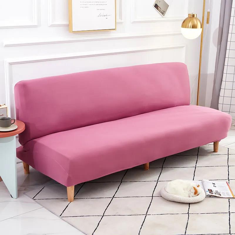 Armless Sofa Bed Covers Elastic Stretch Futon Slipcover Loveseat Couch Protector Home Decor