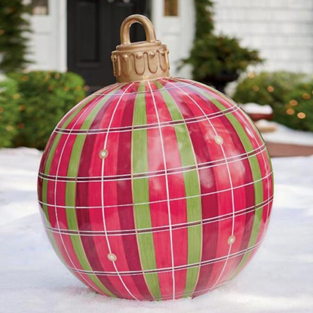 1pcs 60cm Christmas Balls Christmas Tree Decorations Outdoor Atmosphere Inflatable Toys for Home Christmas Gift Ball