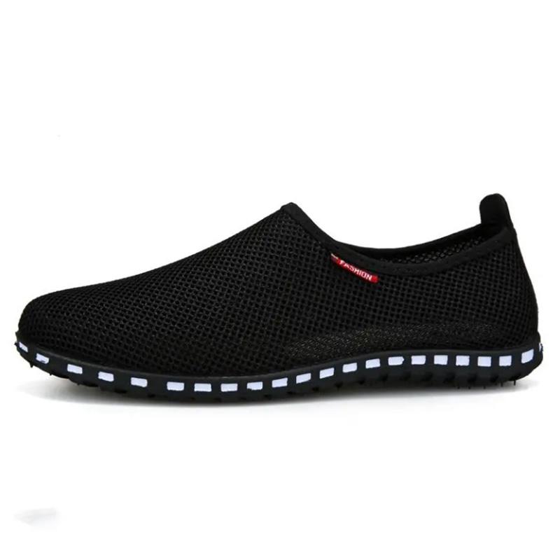 Men's Shoes Mesh Shoes Breathable Shoes Retro Cloth Shoes Casual Lazy Soft Bottom Beanie Shoes