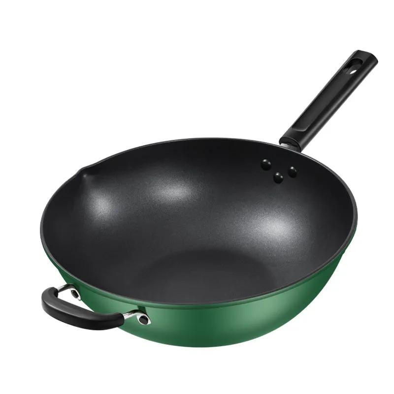 Wok Kitchen Multi-function Not Stocked Pot No Smoke Cooking Pot Furnace Gas Stove Universal Non-stick Pan Frying Pan