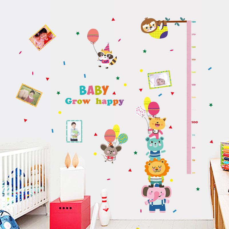 Baby growth record height stickers Children's room kindergarten decorative wall stickers