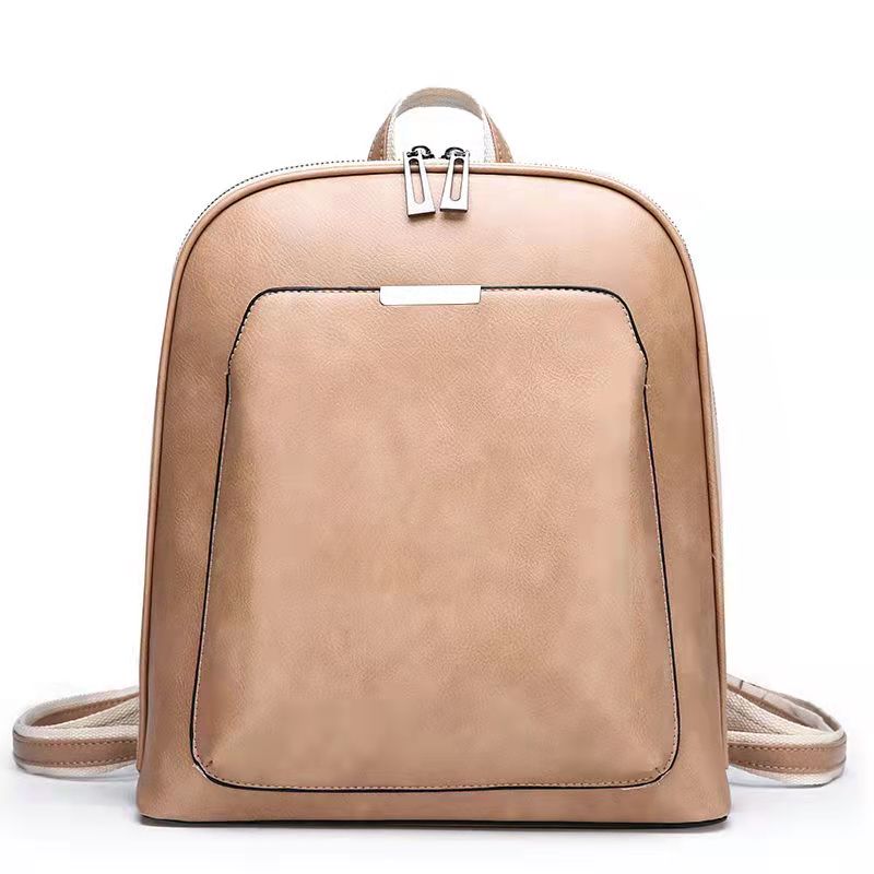 Vintage Backpack Leather Women Backpack Large Capacity School Bag For Girls Leisure Shoulder Bags