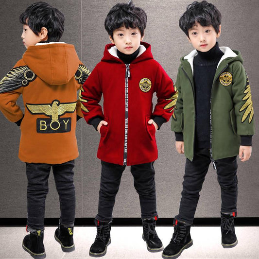 Children's Parka Winter Jackets Kids Clothing Boys Warm Down Cotton-padded Coat Thickening Outerwear