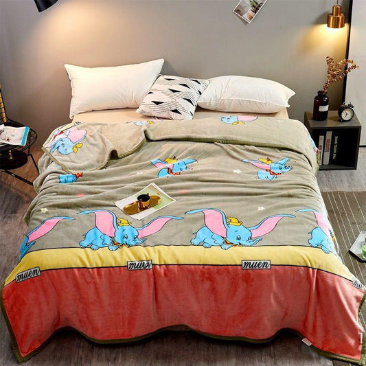 Blanket Fleece Coral Fleece Blanket Winter Flannel Blanket Bed Sheet Plush Blanket Double-sided Plus Fleece Summer Nap Blanket Soft and Breathable