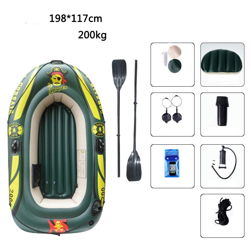 Thickened Inflatable Boat Outdoor Fishing Boat Kayak Assault Boat Hovercraft 2/3/4 Person Rescue Boat