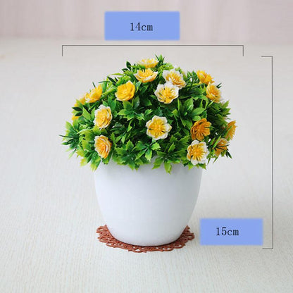 Office Desk Artificial Flower Furnishings Nordic Green Plants Hemisphere Potted Simulation Plant Ornaments Indoor and Outdoor Decoration