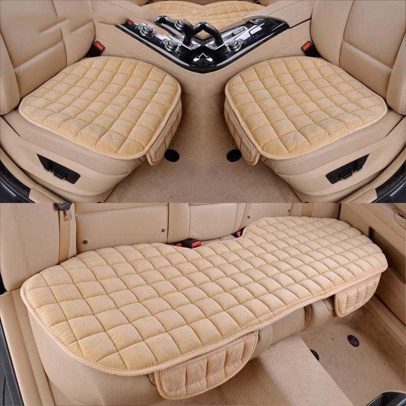 Car Seat Covers Full Set Warm Plush for Winter Auto Chairs Cover Pad Ass Protection Cushion Car Interior Accessories