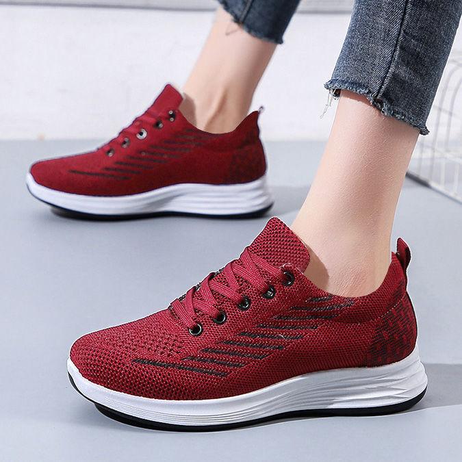 2021 Spring and Autumn Casual Breathable Women's Shoes Fashion All-match Running Shoes Single Shoes Soft Sole Comfortable