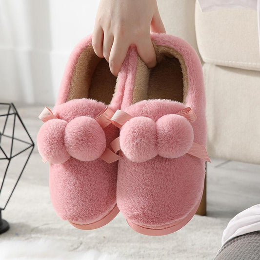 Plush Cotton Shoes Plus Cashmere Peas Shoes Women's Autumn and Winter Warmth Thick-soled Flat-bottomed Wild Cotton Shoes