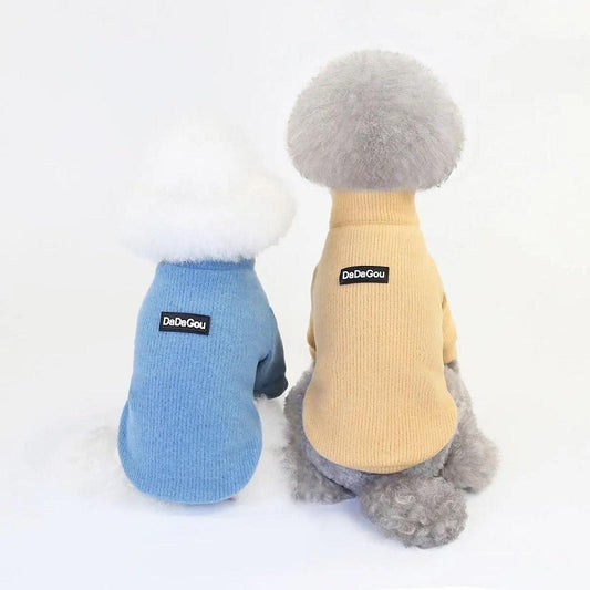 Dog Coats Sweater Soft Winter Pets Dogs Clothing Puppy Warm Thick Knitted Jumpsuit 2 Legs Sleeves Outerwear Full Collar Casual Hoodies for Small Dogs