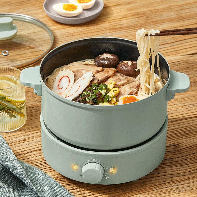 Split Electric Pan Household Steaming and Boiling Electric Pot Noodle Pot Multi-function Electric Boiling Pots and Utensils